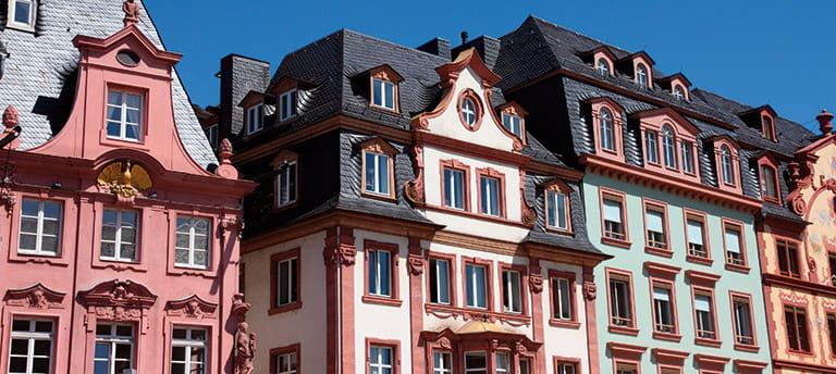 Traditional architecture in Mainz, Germany